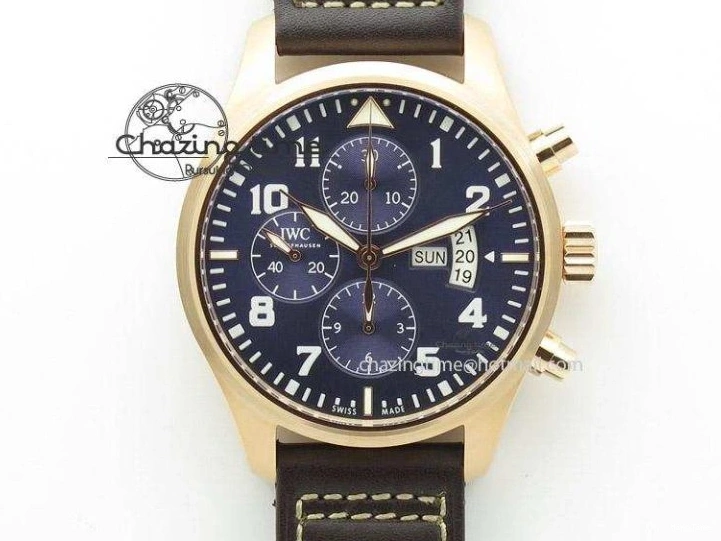 MIROTIME 0307 Elegant Portugieser Perpetual Calendar IW503302 RG V9F 1:1 Best Edition Gray Dial on Black Leather Strap A 7096